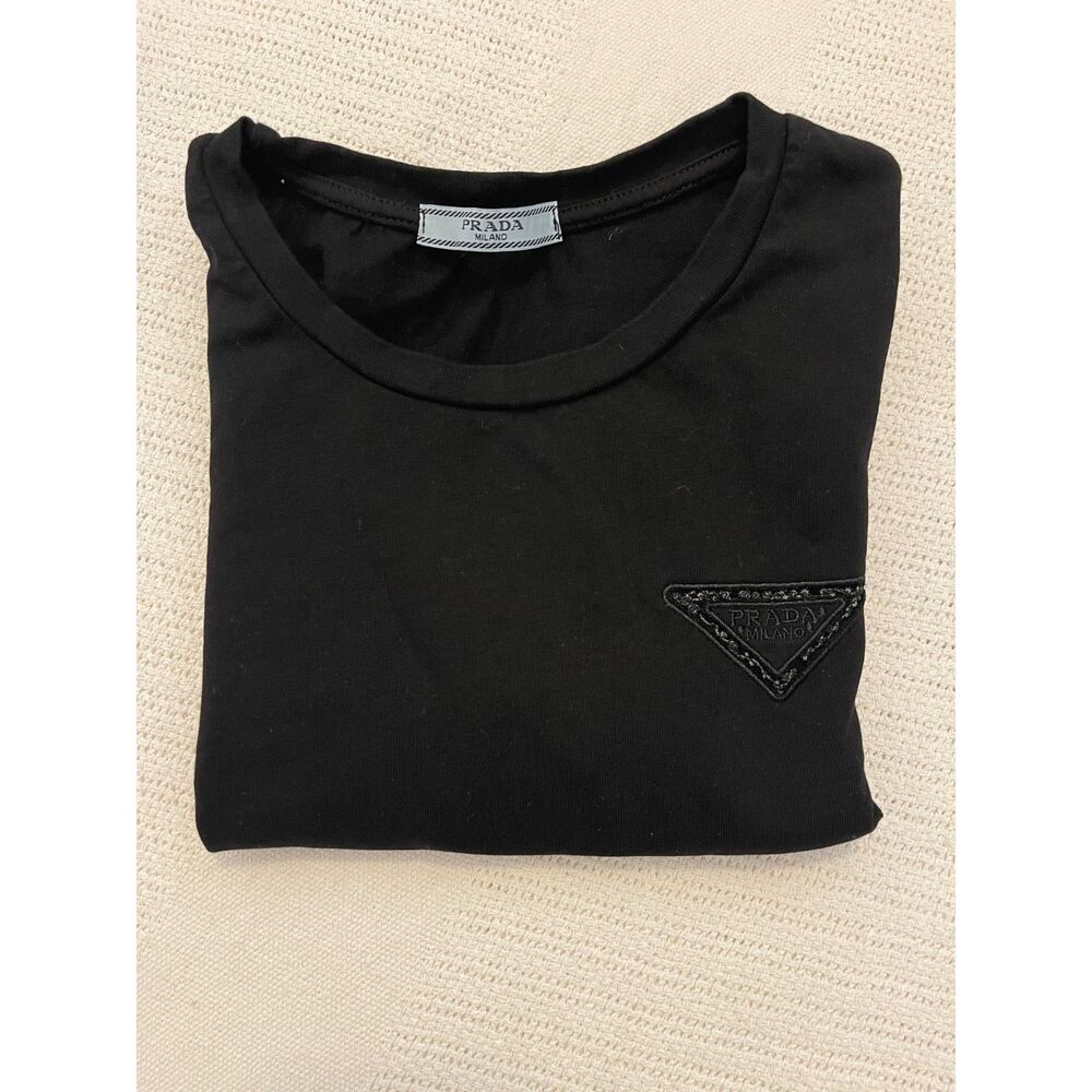 Black Cotton T-Shirt Small | Minimalist Unisex Tee | Soft Basic Everyday Top - Picture 5 of 5